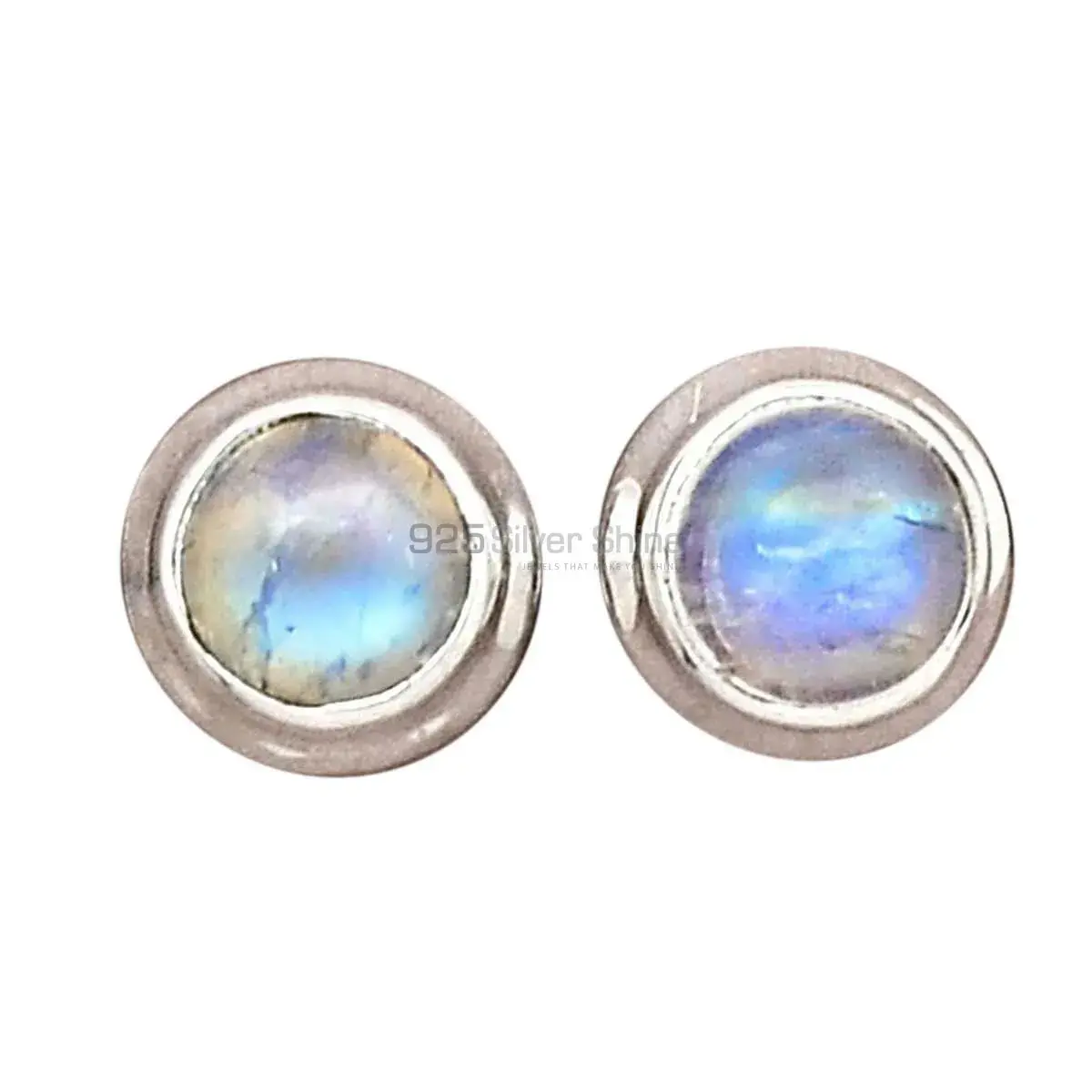 Semi Precious Rainbow Moonstone Earrings Manufacturer In 925 Sterling Silver Jewelry 925SE2294