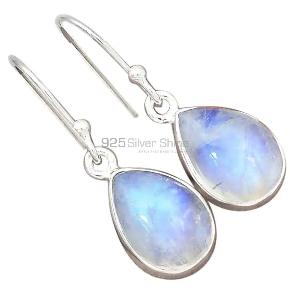 Semi Precious Rainbow Moonstone Earrings Suppliers In 925 Sterling Silver Jewelry 925SE2288_3