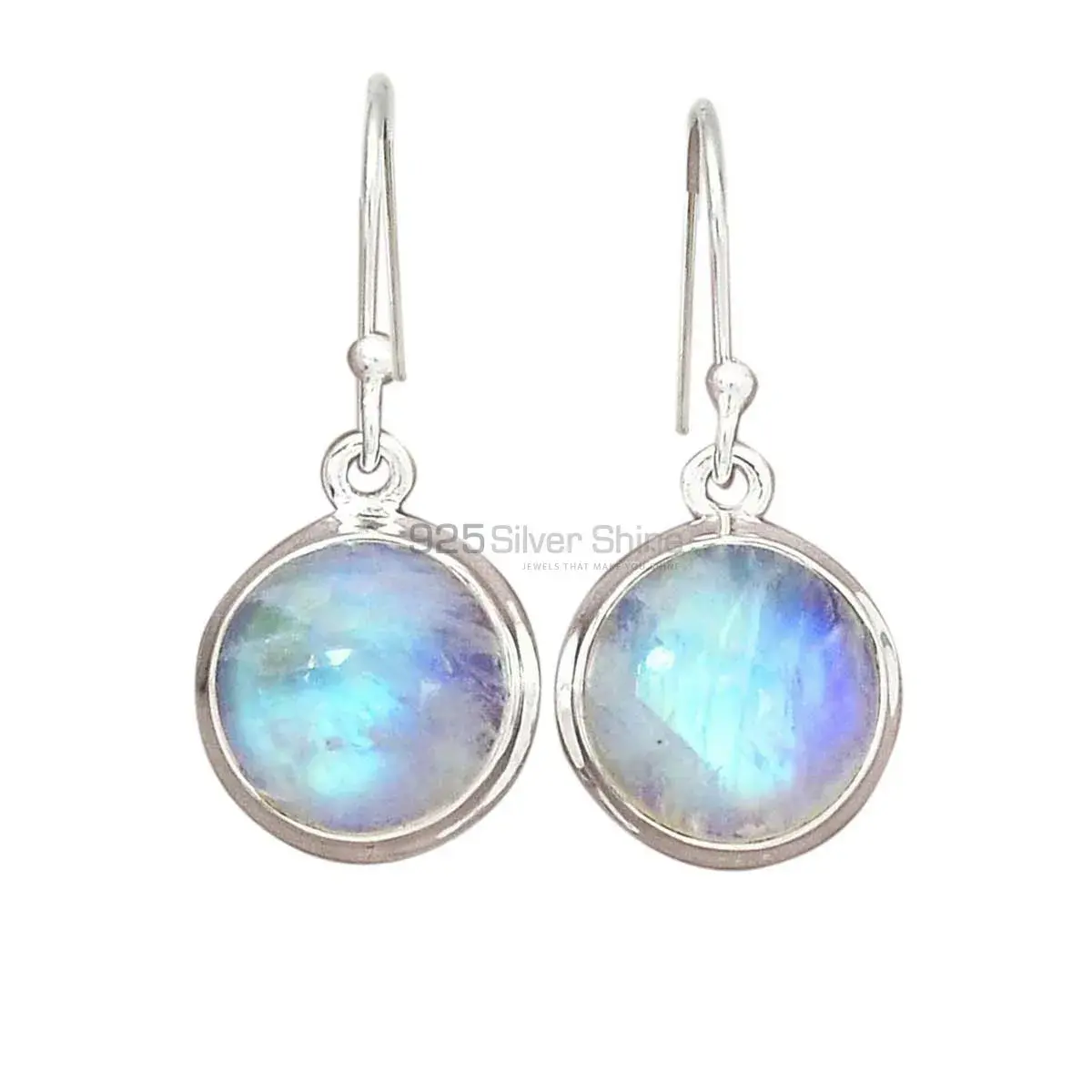 Semi Precious Rainbow Moonstone Earrings Suppliers In 925 Sterling Silver Jewelry 925SE2288_4