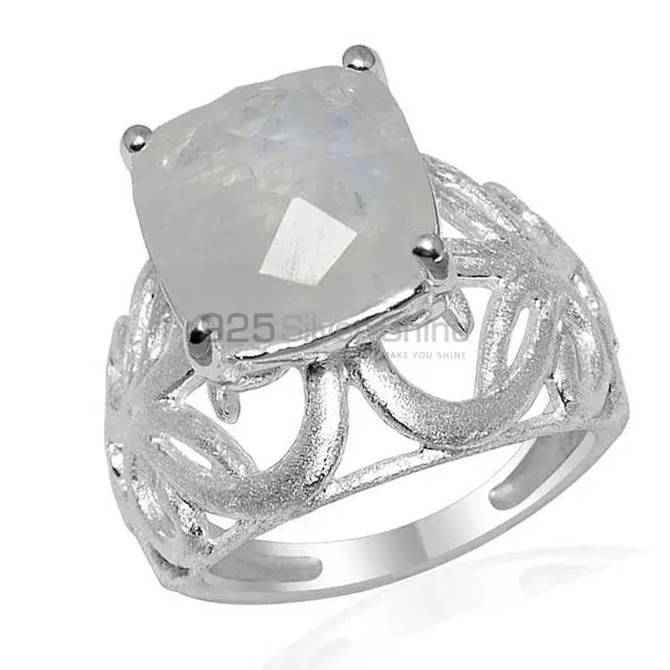 Semi Precious Rainbow Moonstone Rings In 925 Sterling Silver Jewelry 925SR1634_1