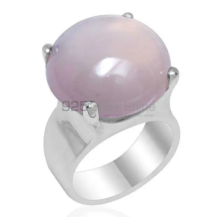 Semi Precious Rose Quartz Gemstone Rings In 925 Sterling Silver Jewelry 925SR1941_0