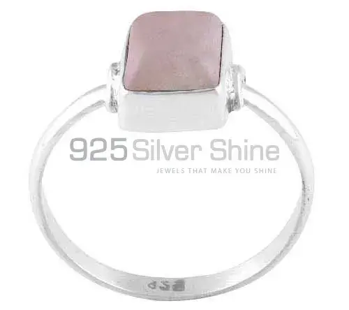 Semi Precious Rose Quartz Gemstone Rings Exporters In 925 Sterling Silver Jewelry 925SR2819