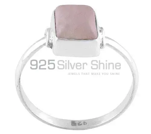 Semi Precious Rose Quartz Gemstone Rings Exporters In 925 Sterling Silver Jewelry 925SR2819_0