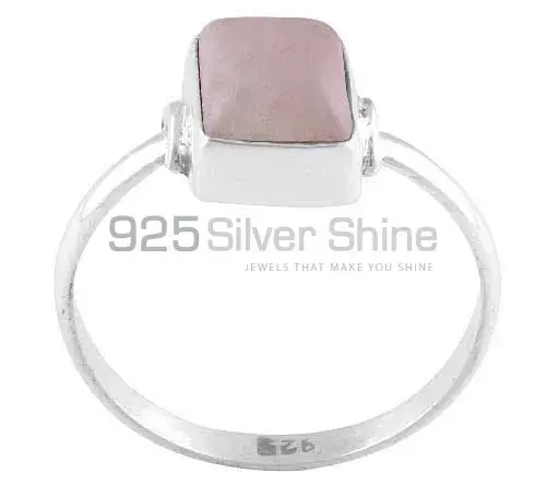 Semi Precious Rose Quartz Gemstone Rings In 925 Sterling Silver Jewelry 925SR2819_1
