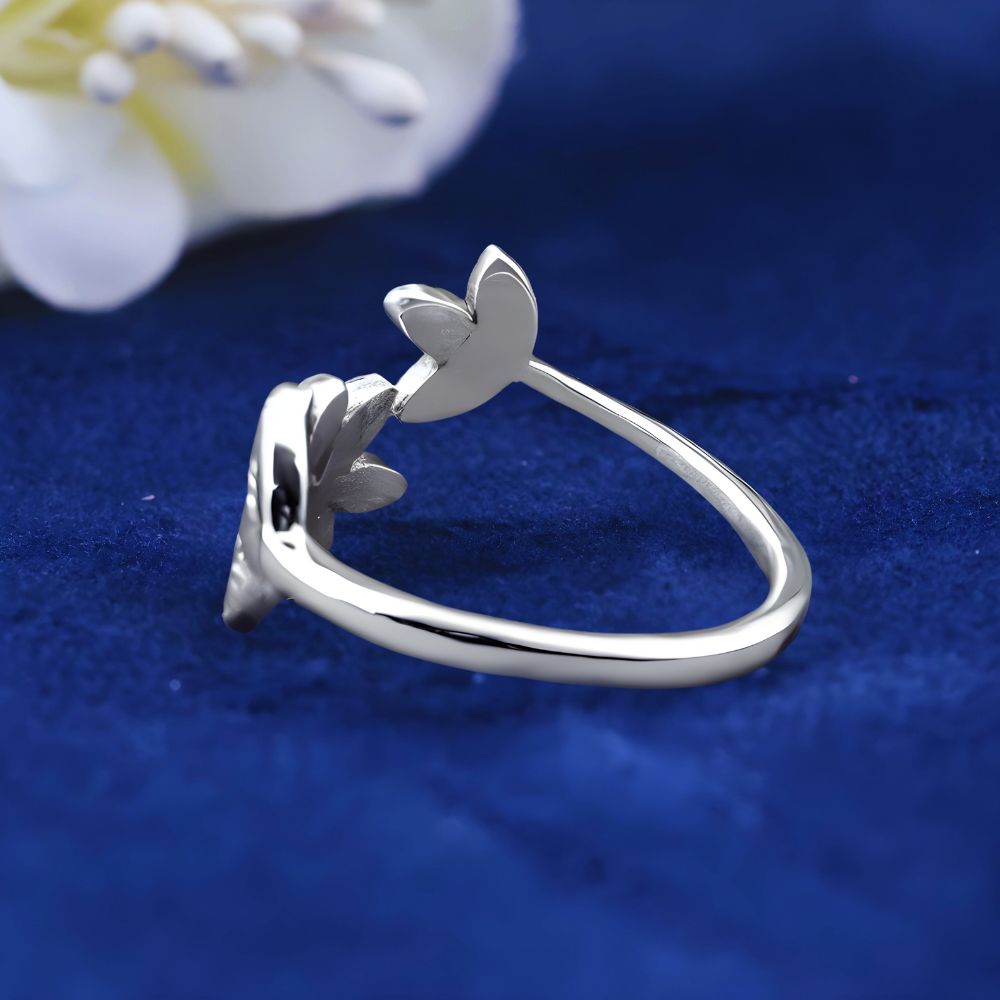 Semi Precious Rose Quartz Gemstone Rings Manufacturer In 925 Sterling Silver Jewelry 925SR2181_1