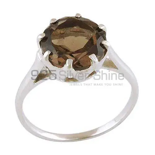 Semi Precious Smoky Quartz Gemstone Rings Exporters In 925 Sterling Silver Jewelry 925SR3896