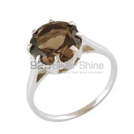 Semi Precious Smoky Quartz Gemstone Rings Exporters In 925 Sterling Silver Jewelry 925SR3896_0