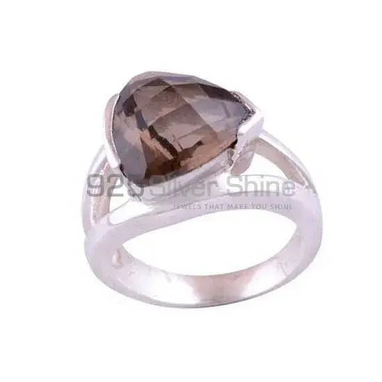 Semi Precious Smoky Quartz Gemstone Rings Manufacturer In 925 Sterling Silver Jewelry 925SR3469_0