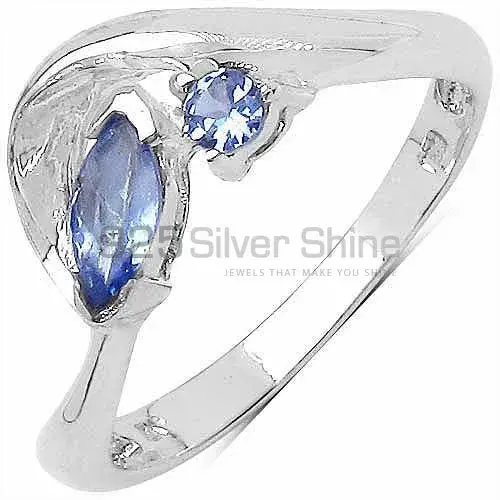 Semi Precious Tanzanite Gemstone Rings Exporters In 925 Sterling Silver Jewelry 925SR3308