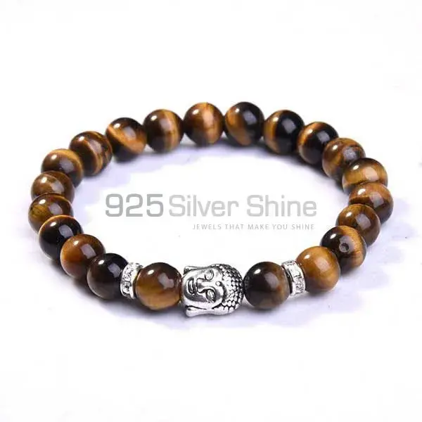 Semi Precious Tiger's Eye Gemstone Beads Bracelets 925BB230