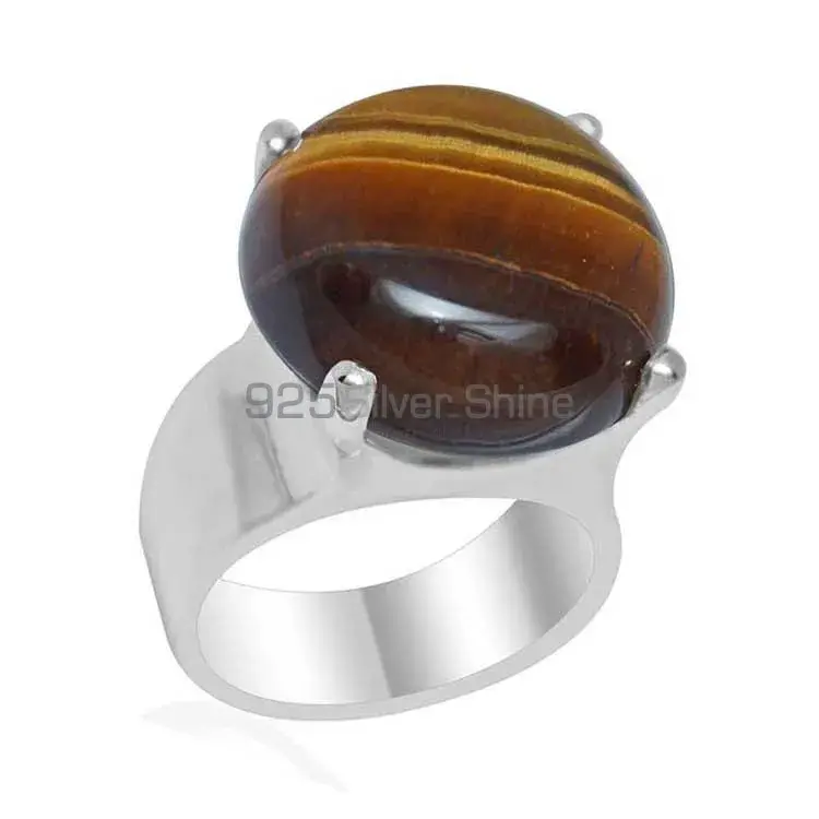 Semi Precious Tiger's Eye Gemstone Rings In 925 Sterling Silver Jewelry 925SR1938_1