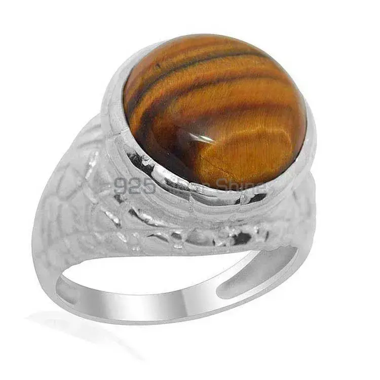 Semi Precious Tiger's Eye Gemstone Rings Suppliers In 925 Sterling Silver Jewelry 925SR2175_0