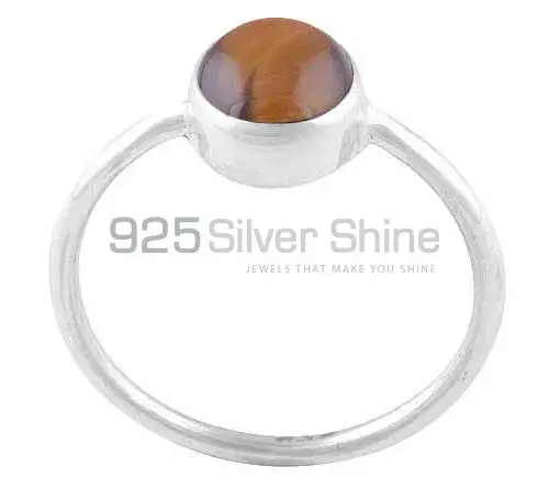 Semi Precious Tiger's Eye Gemstone Rings Suppliers In 925 Sterling Silver Jewelry 925SR2816