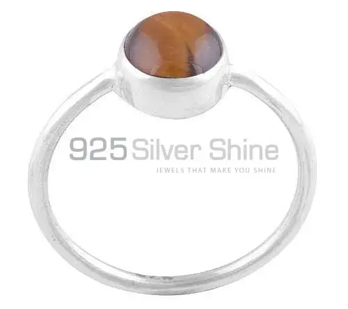 Semi Precious Tiger's Eye Gemstone Rings In 925 Sterling Silver Jewelry 925SR2816_1