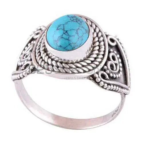Semi Precious Turquoise Gemstone Rings Exporters In 925 Sterling Silver Jewelry 925SR2977_0