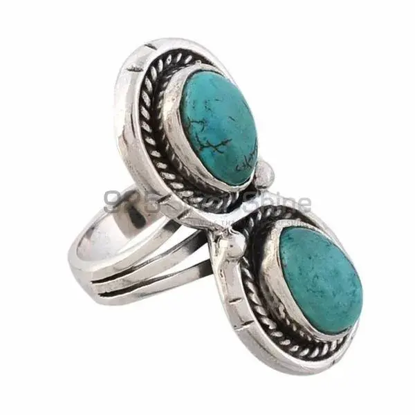 Semi Precious Turquoise Gemstone Rings In Solid 925 Silver 925SR3675_0