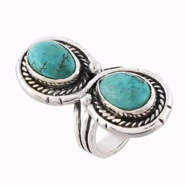 Semi Precious Turquoise Gemstone Rings In Solid 925 Silver 925SR3675_0