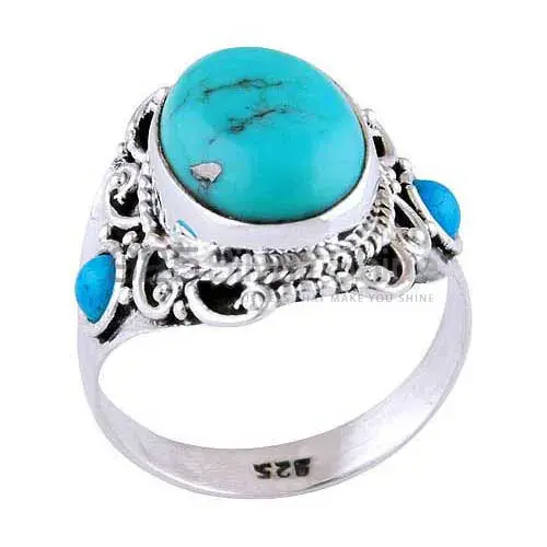 Semi Precious Turquoise Gemstone Rings Wholesaler In 925 Sterling Silver Jewelry 925SR2971
