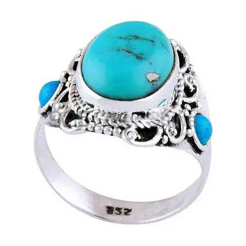 Semi Precious Turquoise Gemstone Rings Wholesaler In 925 Sterling Silver Jewelry 925SR2971_0