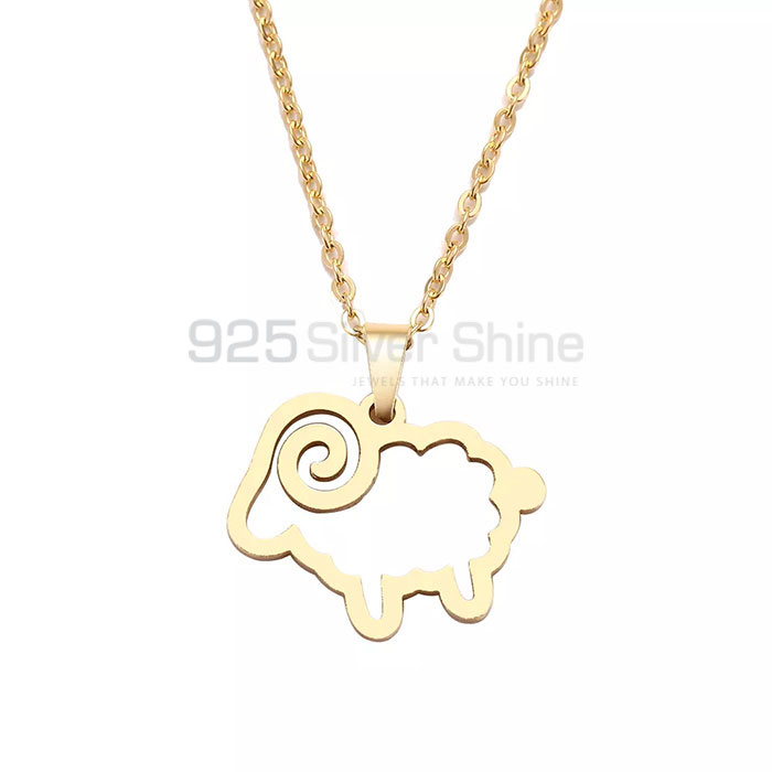 Sheep Necklace, Top Quality Animal Minimalist Necklace In 925 Sterling Silver AMN194