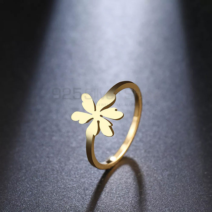 Simple Flower Minimalist Ring In Sterling Silver FWMR237_0
