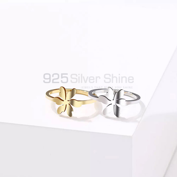 Simple Flower Minimalist Ring In Sterling Silver FWMR237_1