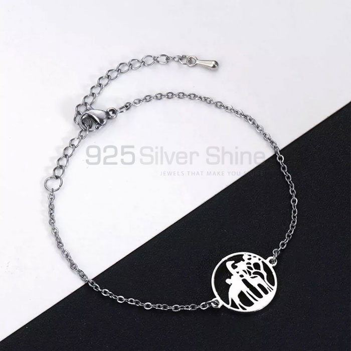 Simple Ocean Wave Bracelet, Top Collection Animal Minimalist Bracelet In 925 Sterling Silver AMB12_1