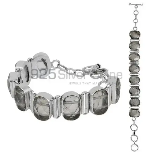 Smoky Quartz Gemstone Bracelets In 925 Sterling Silver Jewelry 925SB386
