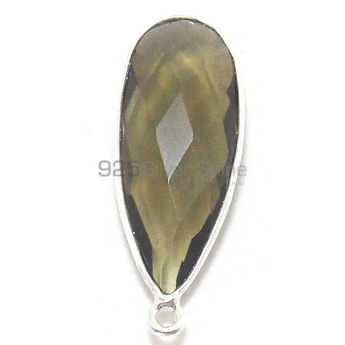 Smoky Quartz Marquise Gemstone Single Bail Bezel Sterling Silver Gold Vermeil Gemstone Connector 925GC264_5