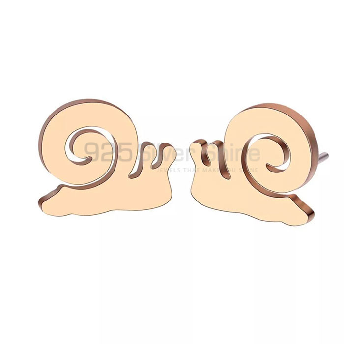 Snail Earring, Animal Minimalist Earring In 925 Sterling Silver AME80