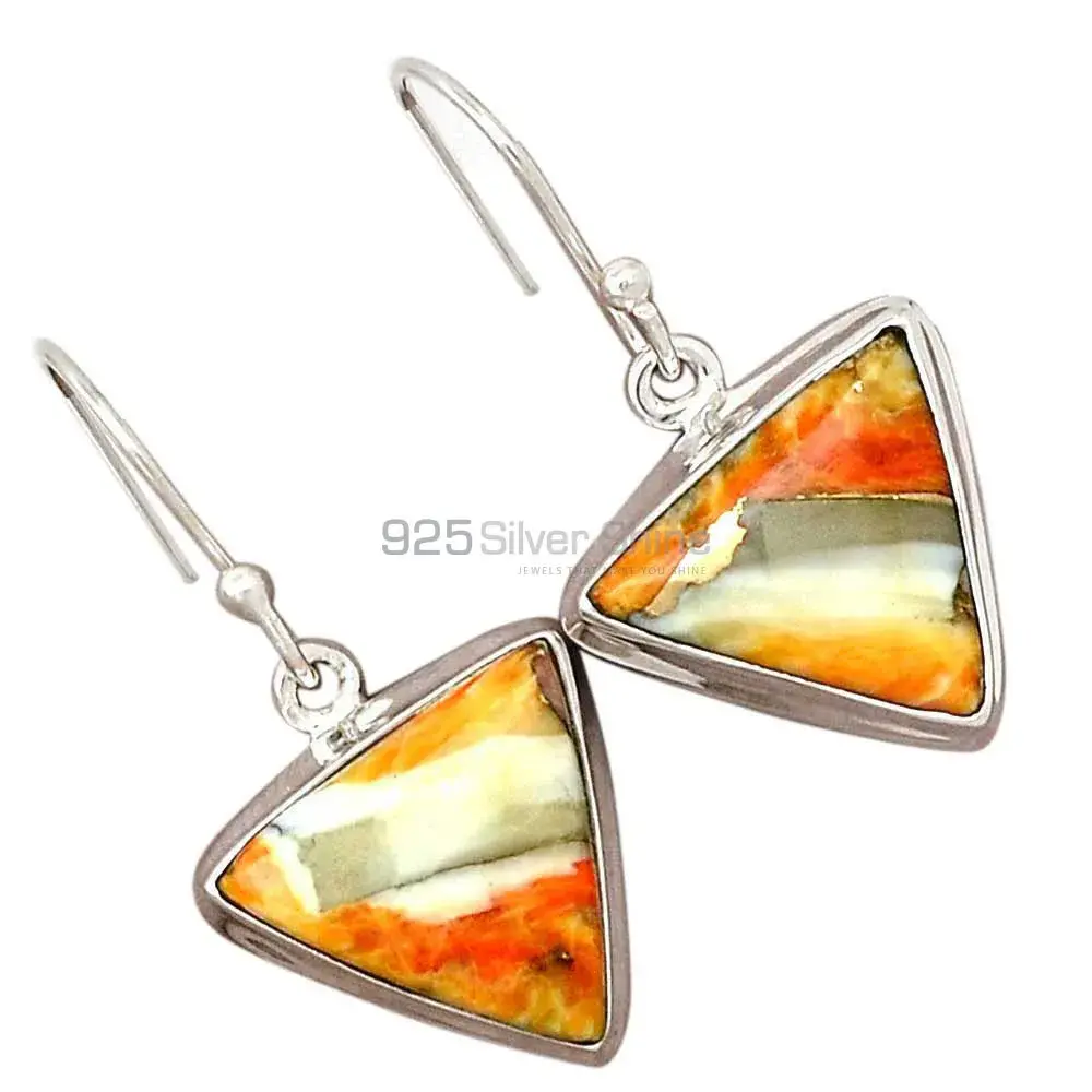 Solid 925 Silver Earrings In Natural Bumble Bee Gemstone 925SE2570_2