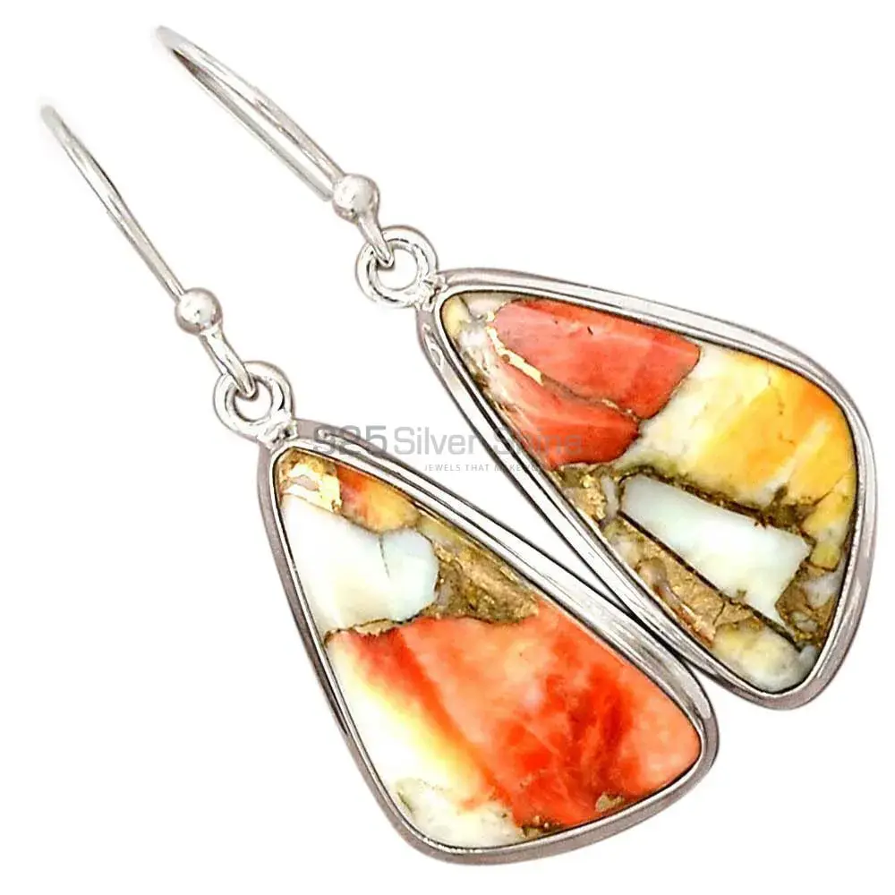 Solid 925 Silver Earrings In Natural Bumble Bee Gemstone 925SE2570_5