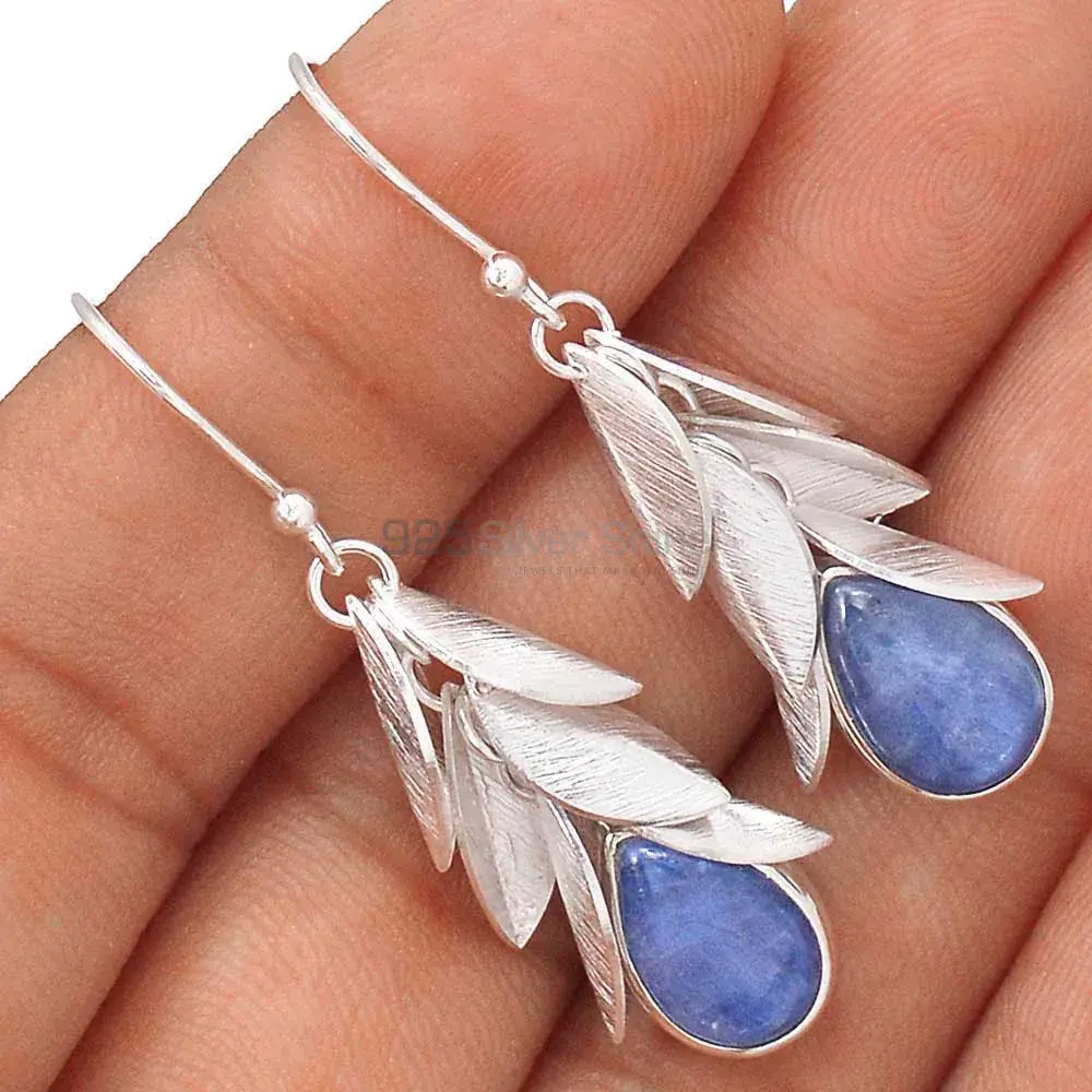 Solid 925 Silver Earrings In Natural Kyanite Gemstone 925SE3046_0