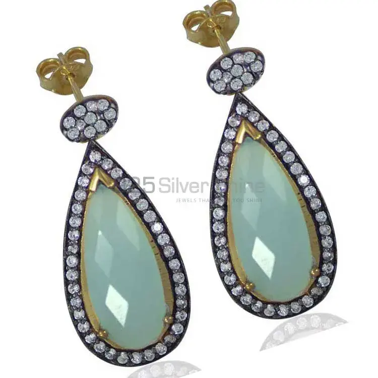 Solid 925 Silver Earrings In Natural Multi Gemstone 925SE1995_0