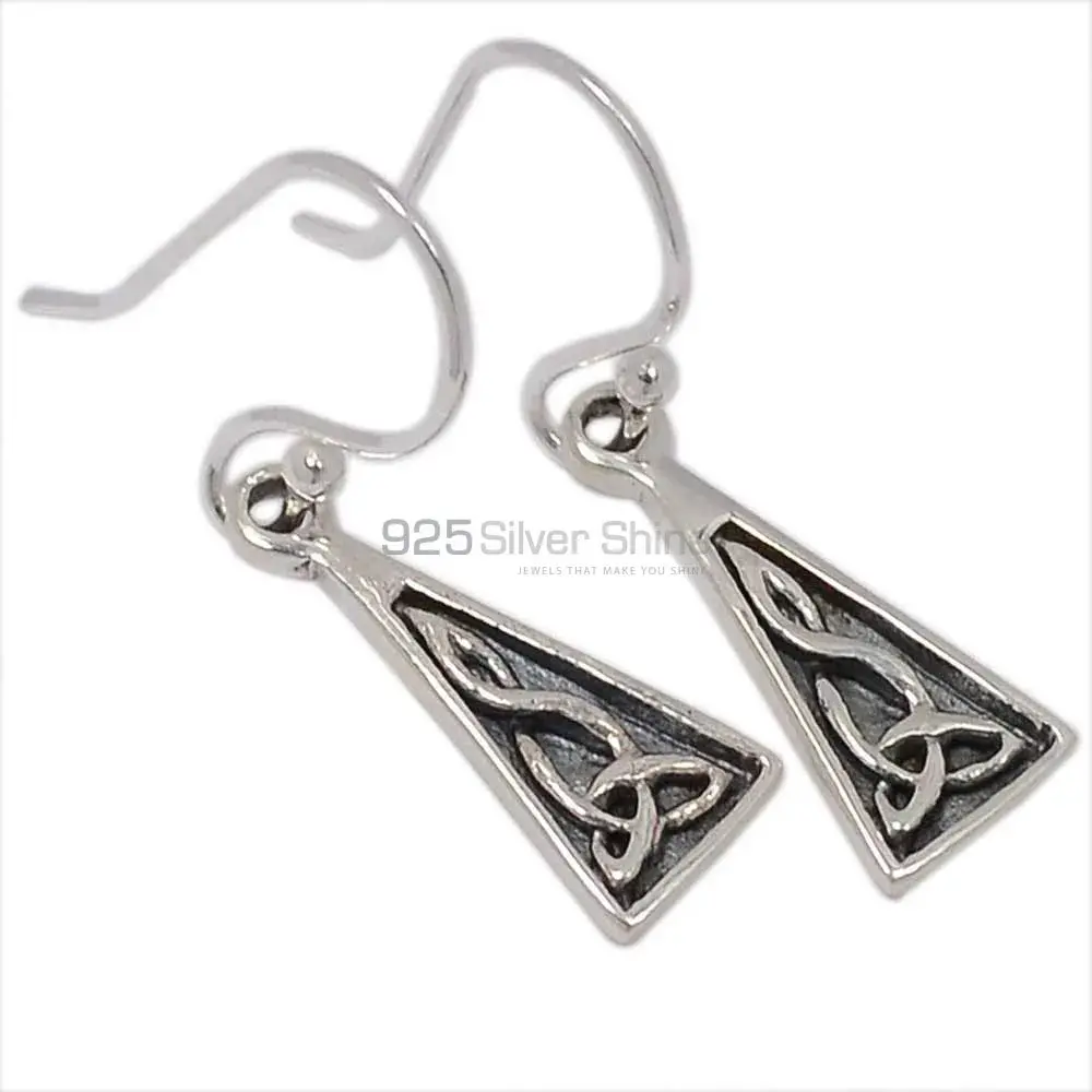 Solid 925 Silver Oxidized Earrings Jewelry 925SE2888_0