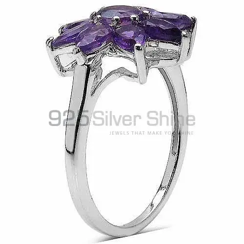 Solid 925 Silver Rings In Genuine Amethyst Gemstone 925SR3273_0