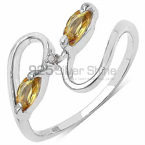 Sterling Silver Citrine Birthstone Womens Rings 925SR3179