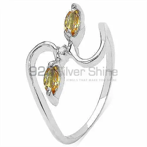 Sterling Silver Citrine Birthstone Womens Rings 925SR3179_0