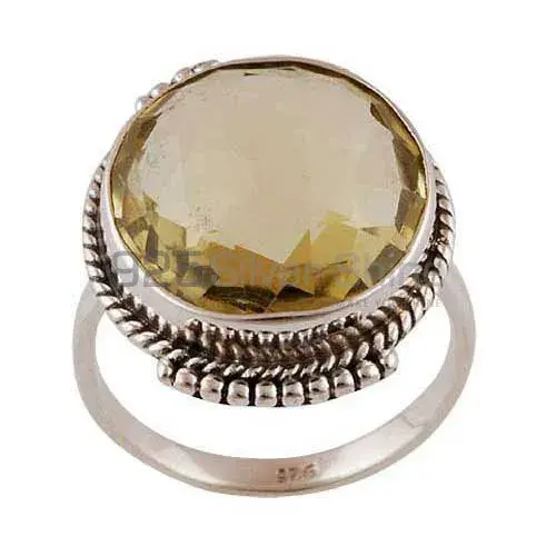 Sterling Silver Citrine Gemstone Wedding Rings 925SR4019