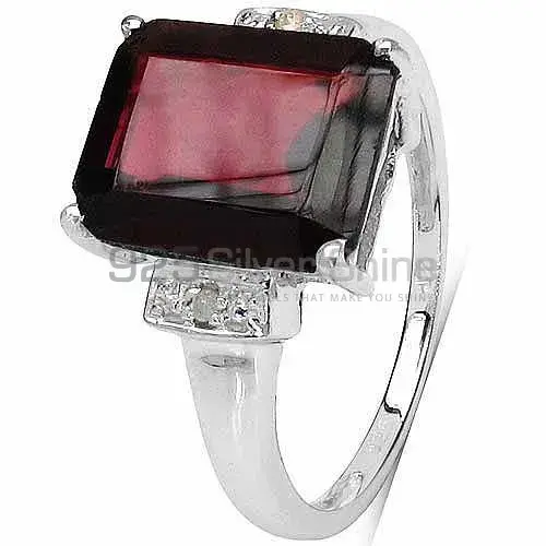 Sterling Silver Garnet Anniversary Rings Jewelry 925SR3194_1