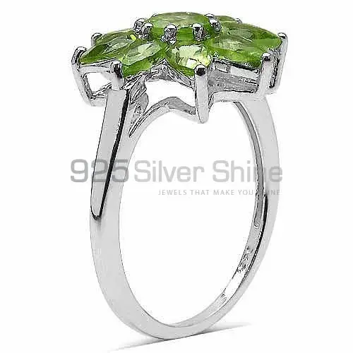 Solid 925 Silver Rings In Genuine Peridot Gemstone 925SR3352_0