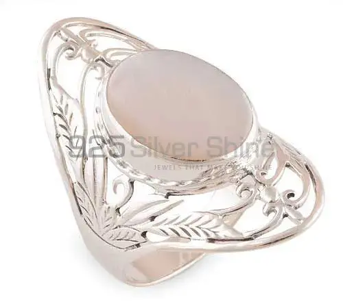 Solid 925 Silver Rings In Genuine Rainbow Moonstone 925SR2784