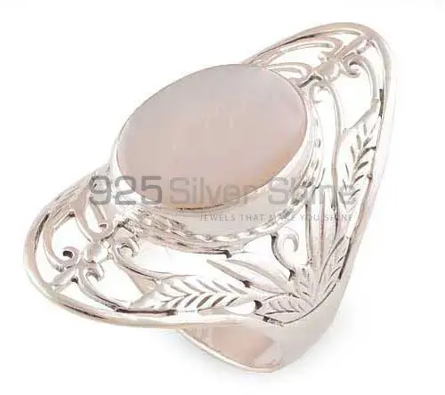 Solid 925 Silver Rings In Genuine Rainbow Moonstone 925SR2784_0