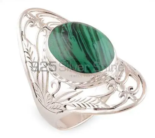 Solid 925 Silver Rings In Natural Malachite Gemstone 925SR2782