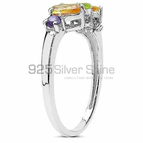 Solid 925 Silver Rings In Natural Multi Gemstone 925SR3271_0