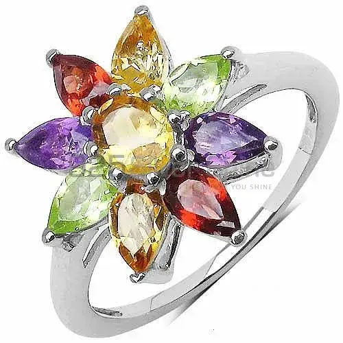 Solid 925 Silver Rings In Natural Multi Gemstone 925SR3350_0