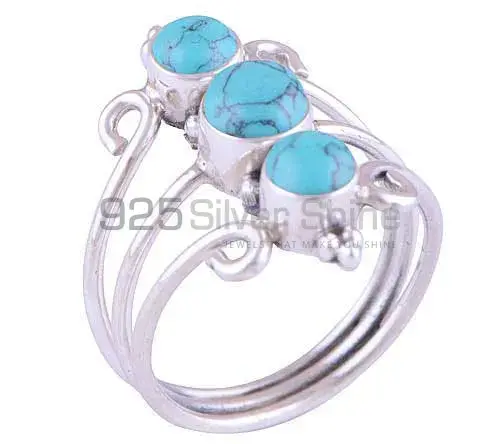 Solid 925 Silver Rings In Natural Turquoise Gemstone 925SR2861
