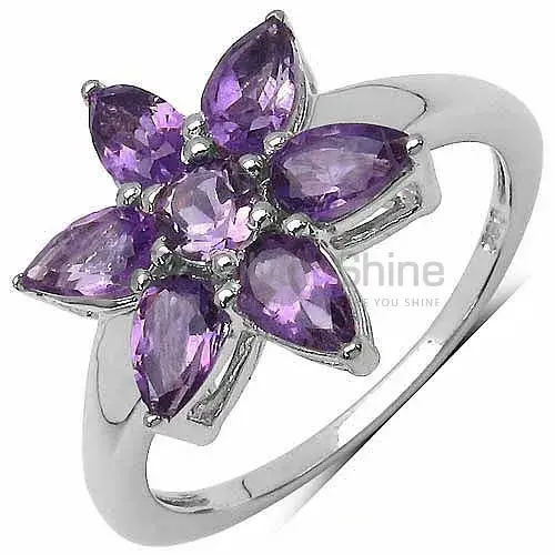 Solid 925 Silver Rings In Semi Precious Amethyst Gemstone 925SR3272