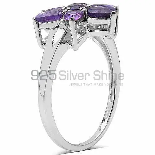 Solid 925 Silver Rings In Semi Precious Amethyst Gemstone 925SR3272_0