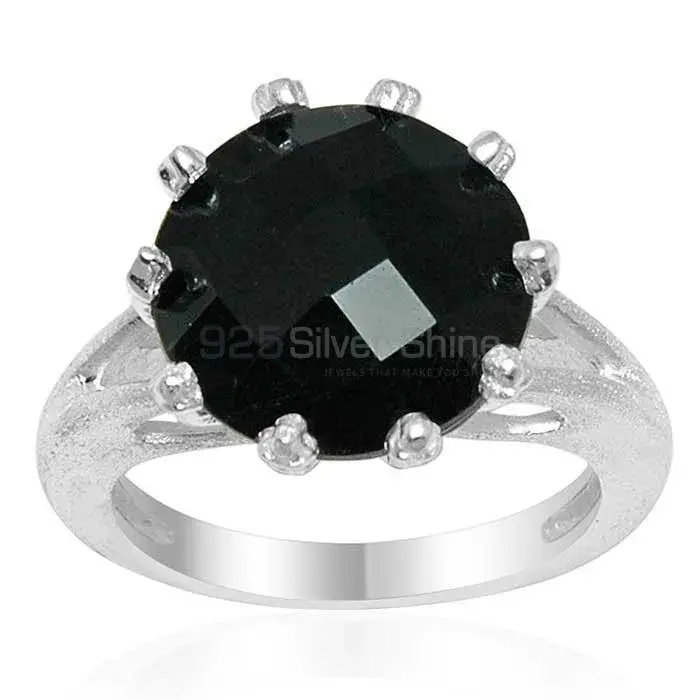 Solid 925 Silver Rings In Semi Precious Black Onyx Gemstone 925SR1601